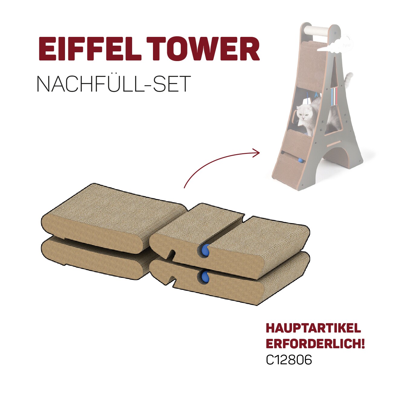 Canadian Cat Company Ersatzteile Kratzbaum Eiffelturm