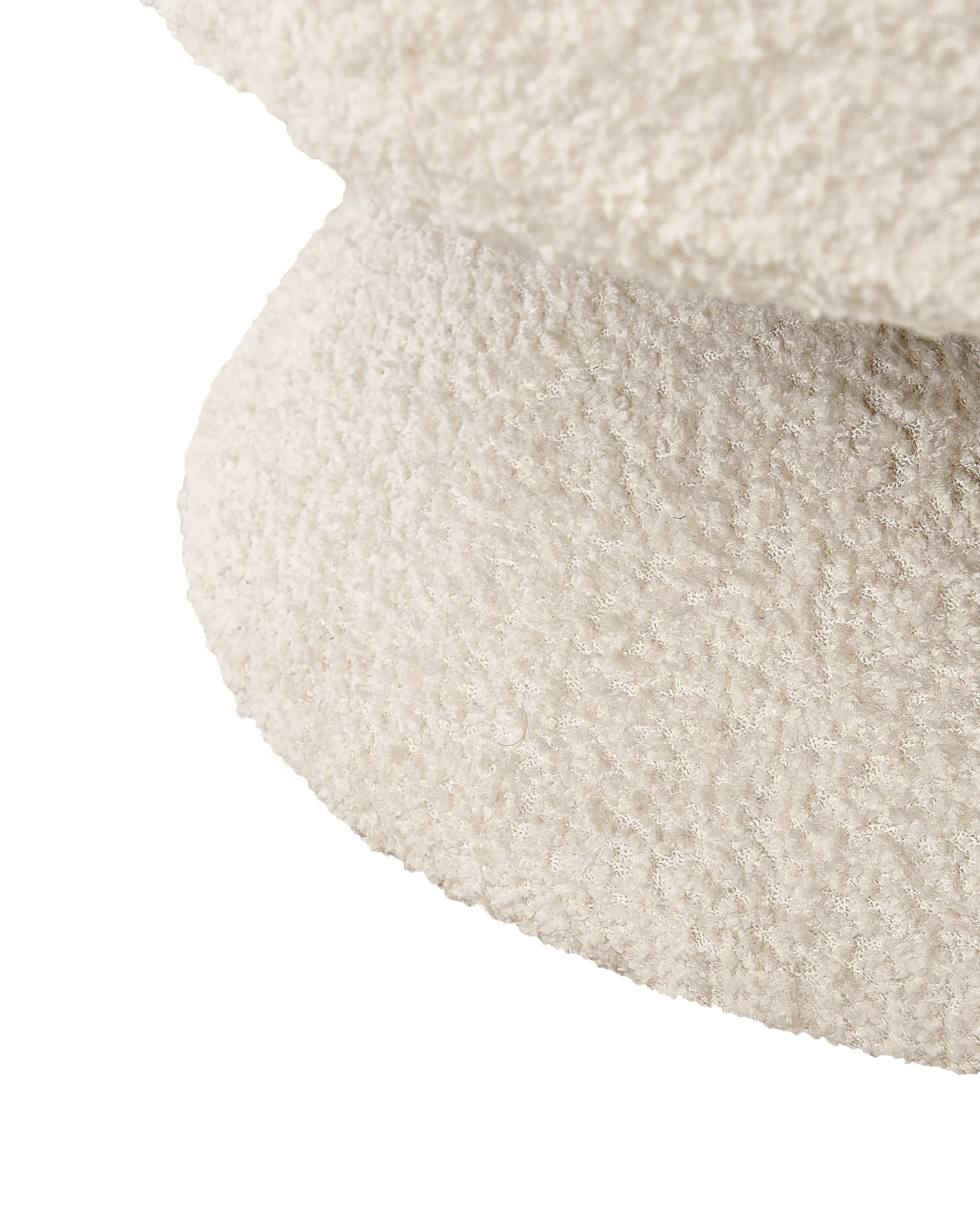 Draaifauteuil LIEKSA Bouclé Gebroken wit