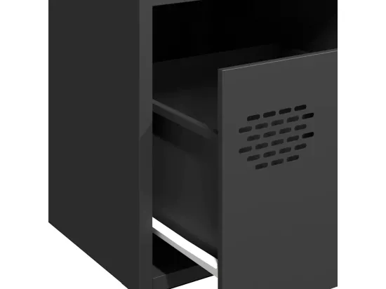 Buffet noir 35x39x73,5 cm acier laminé à froid