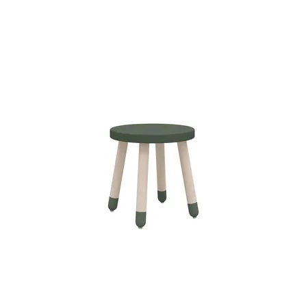 Flexa Dots Hocker aus Holz, dunkelgrün
