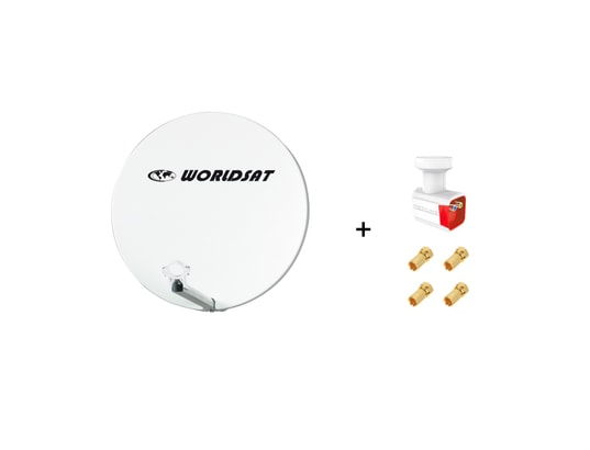 OPTEX - Antenne extérieur Antenne parabole fibre smc 60 cm beige worldsat + lnb twin ...