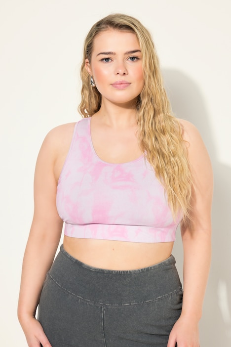 Sport-Bustier, Softcups, Batik-Print, Racerback