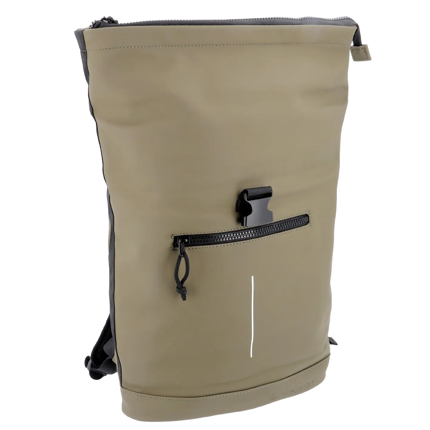 Rucksack Rolltop mit Reflektor, oliv, 16 Liter