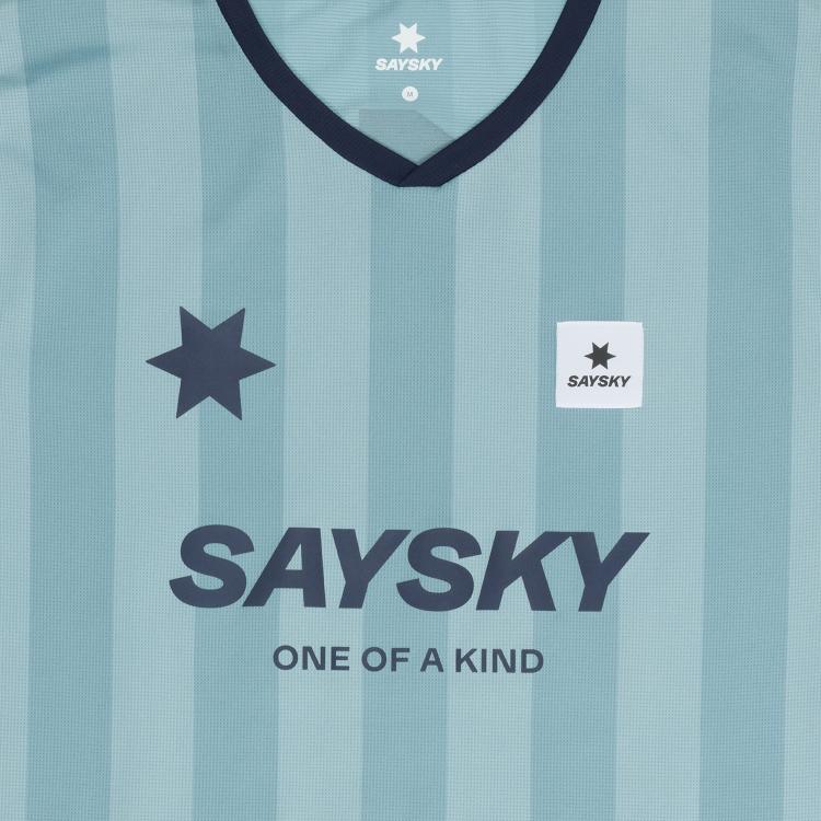 Saysky Stripe Combat T-Shirt Blue