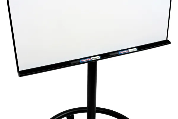 Legamaster SKETCH PRO mobile flipchart magnetisk- Round Base med 5 låsbare hjul giver stabilitet og mobilitet, pakken indeholder et start kit ( 1x flipover blok kvadreret, 2x edding ecoline flipchart penne, penneholderr i fuld længde samt 2 forlænge