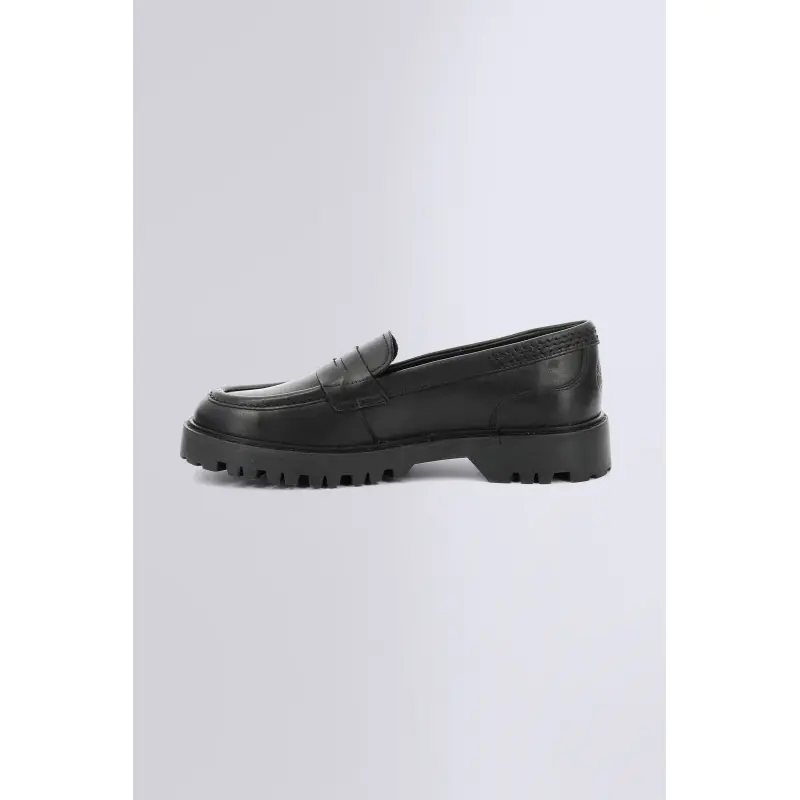 Kick deck Noir MOCASSINS Cuir  Femme