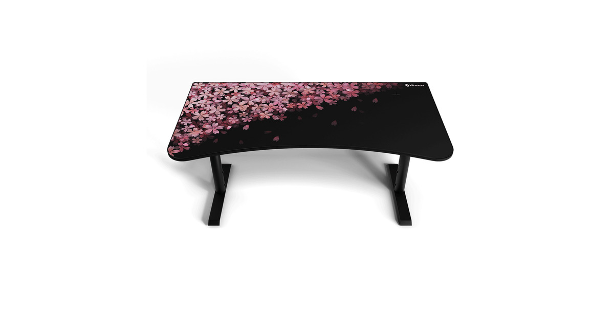 ArozziArena Gaming Desk - Flower  (Zwart/roze)