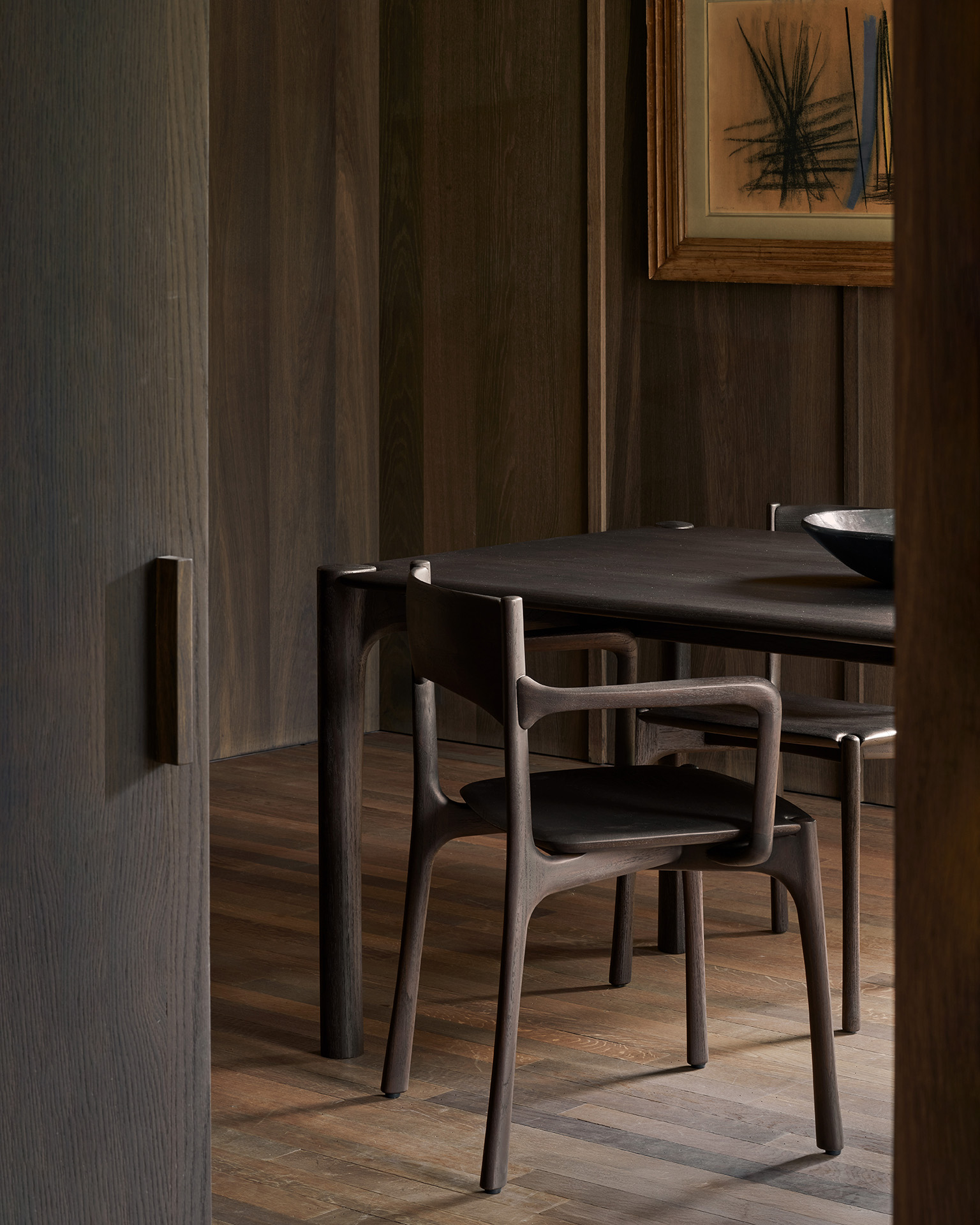 Eettafel PI teak donkerbruin gelakt 180x90 cm