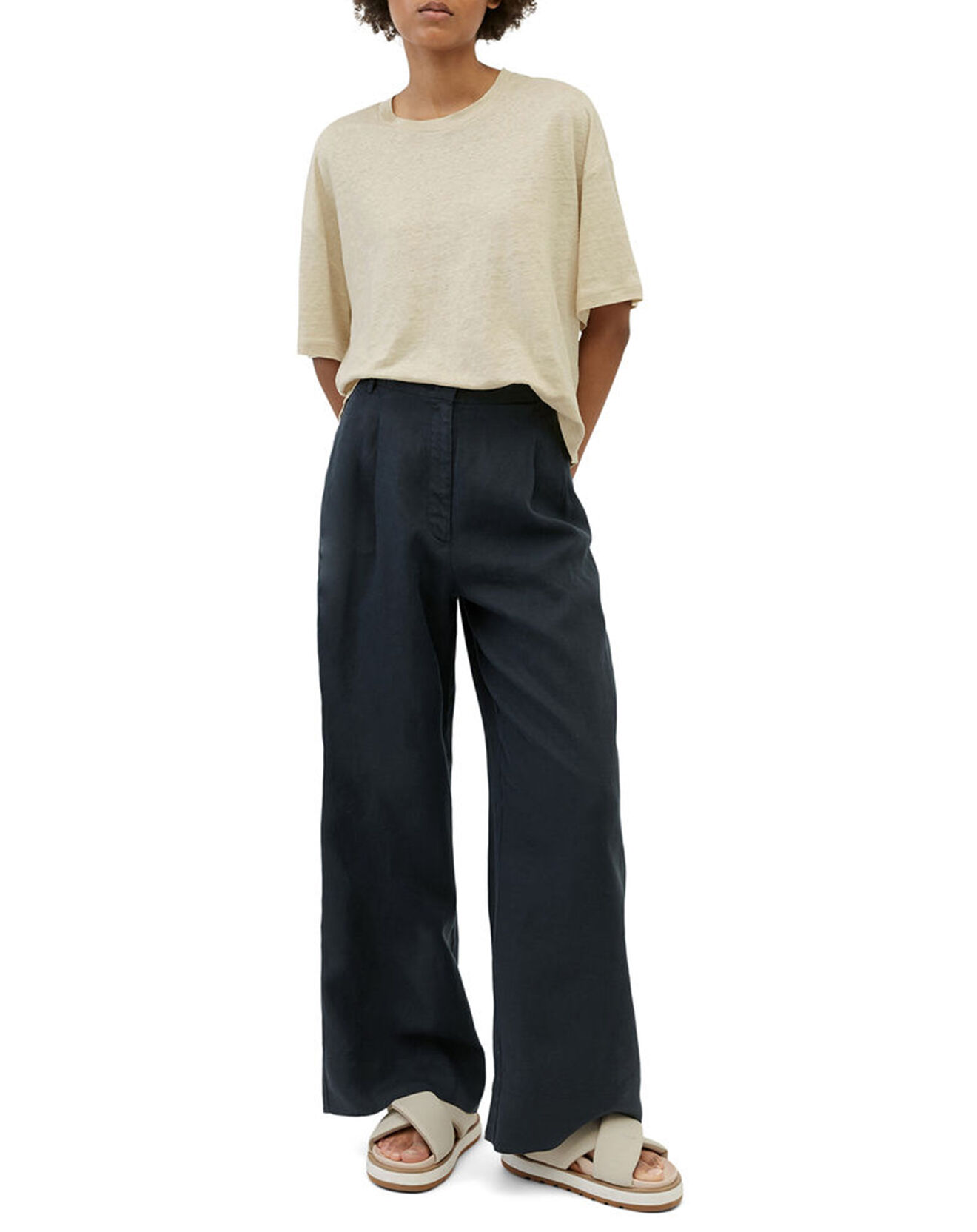 Marc O'Polo T-Shirt 100% Lin Oversized beige clair