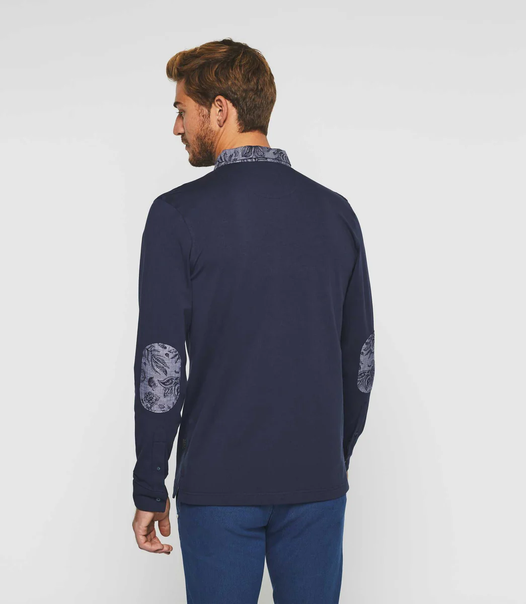Polo manches longues marine 