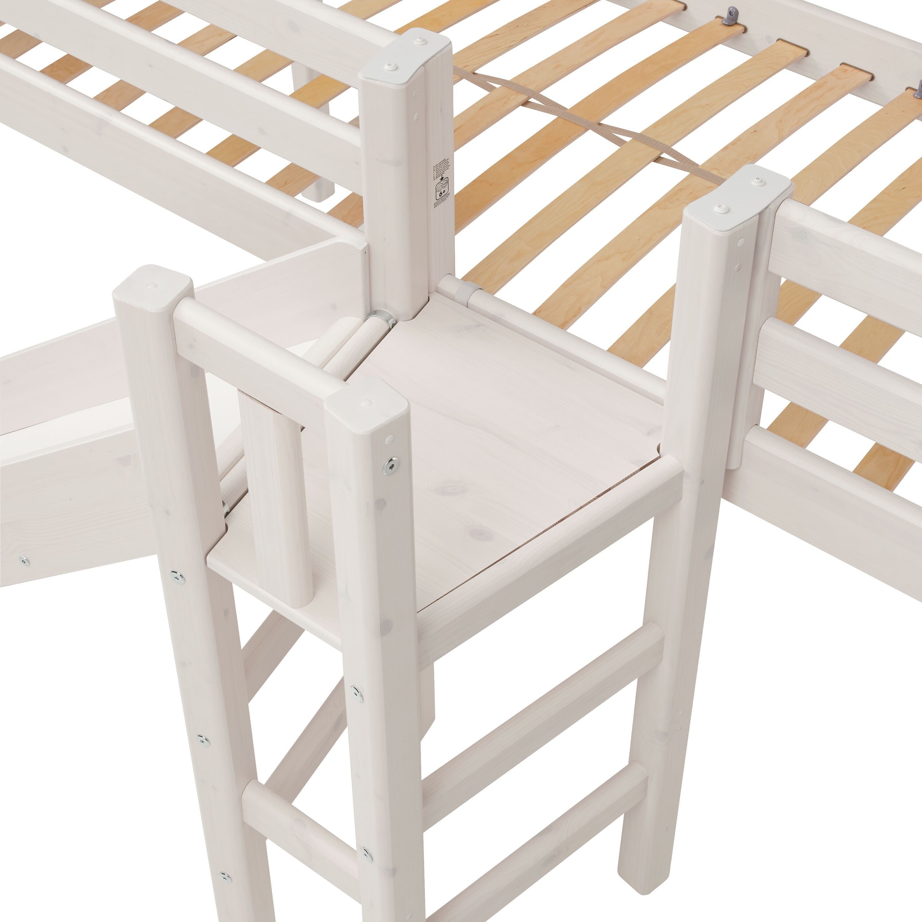 Flexa CLASSIC Halbhochbett - White Wash / B: 174.0 cm x T: 242.0 cm x H: 120.0 cm