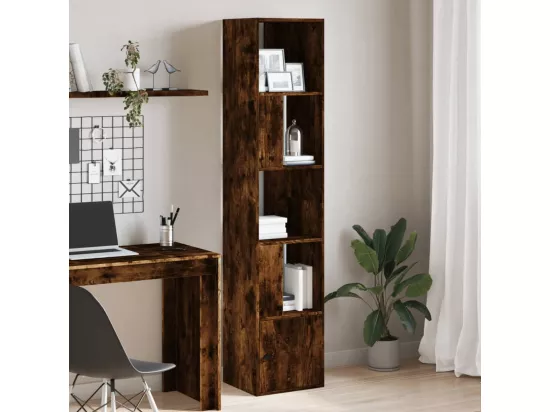 Bibliothèque chêne fumé 40x36x189 cm bois d'ingénierie