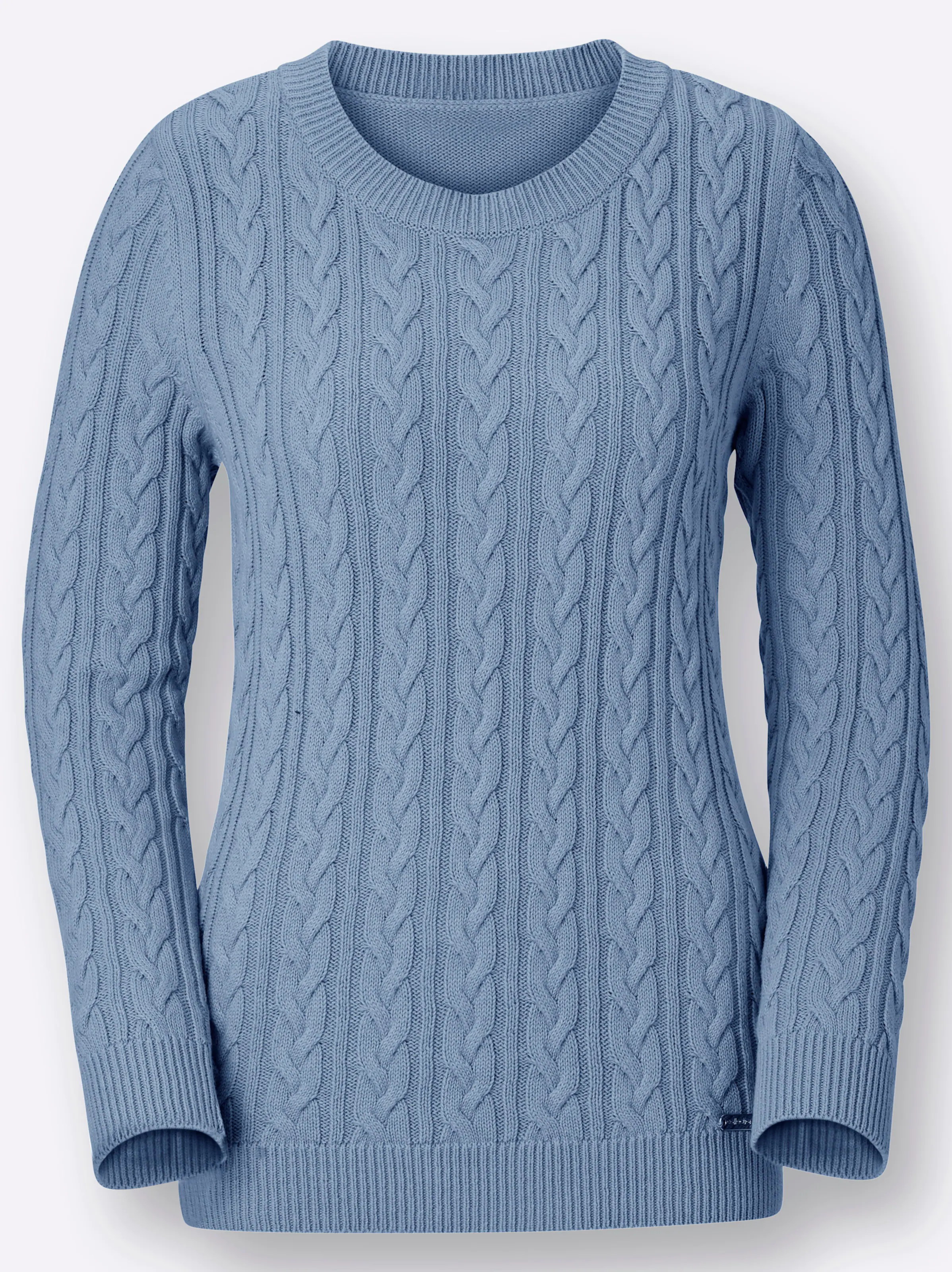Strickpullover in taubenblau
