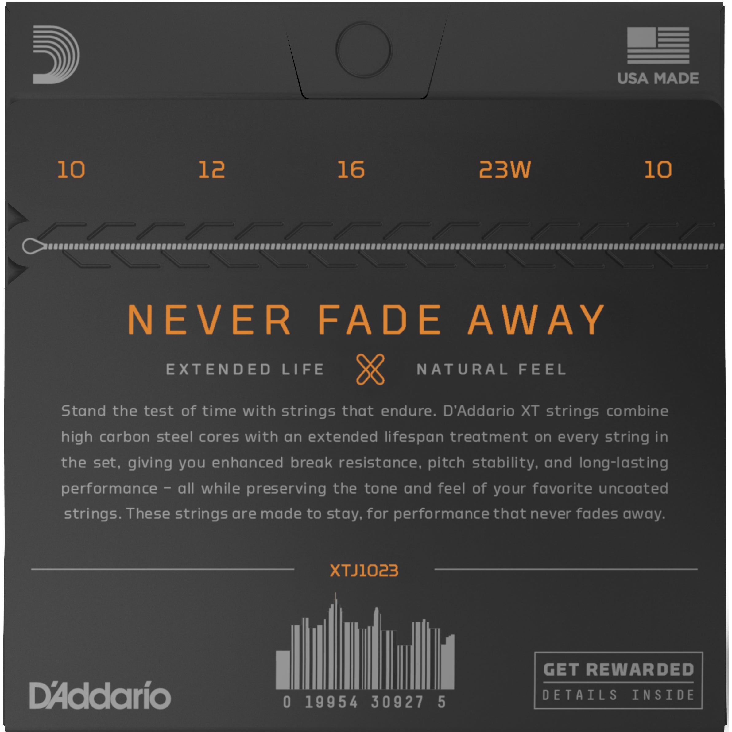 D'Addario XTJ1023 Nickel Plated Steel Medium 10-23