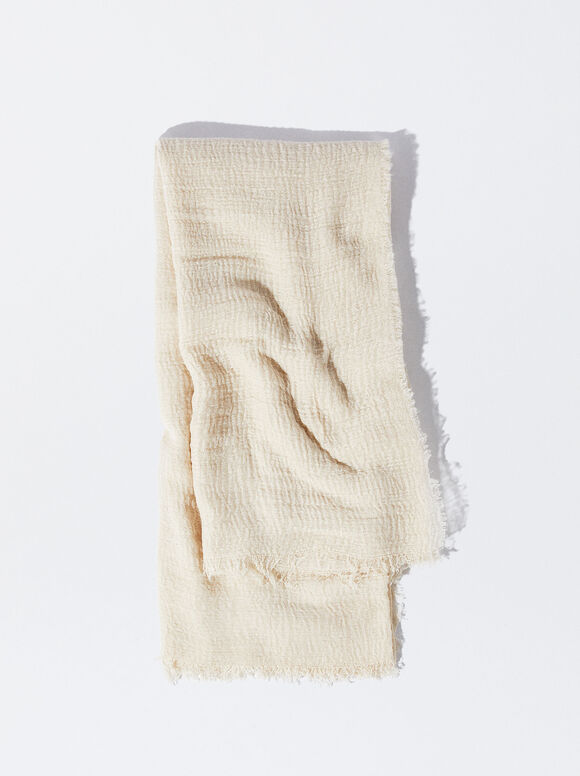 Pashmina enrugada - Crua