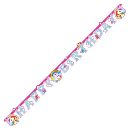 amscan Partykette Einhorn Happy Birthday