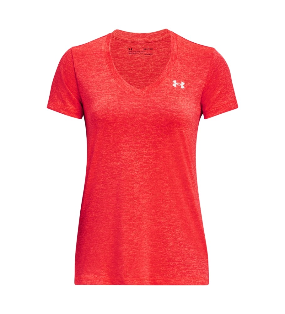 Camiseta Under Armour UA Tech Vermelha com Decote em V