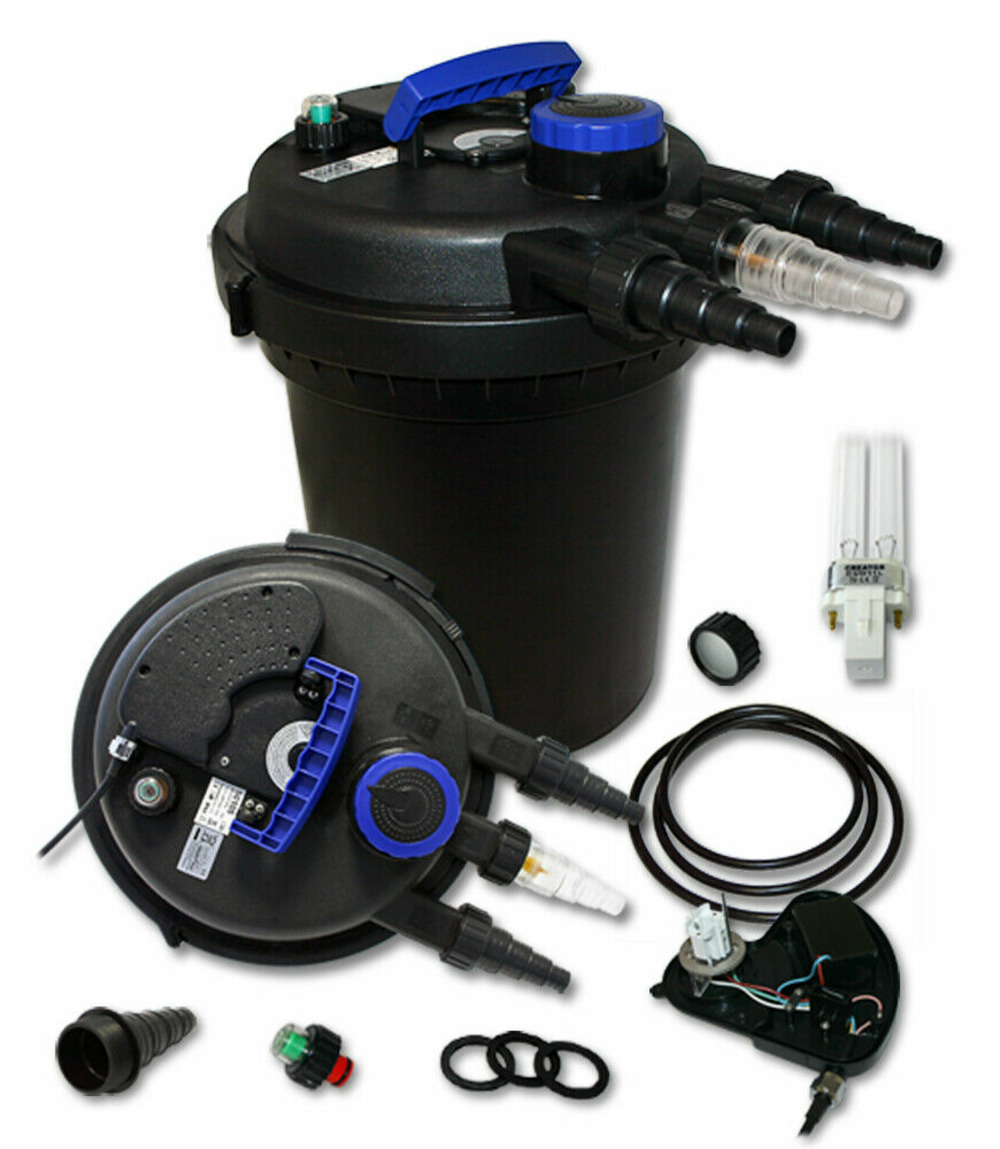 Filtre de bassin à pression uv 11 watts 6000 litres nettoyage facile