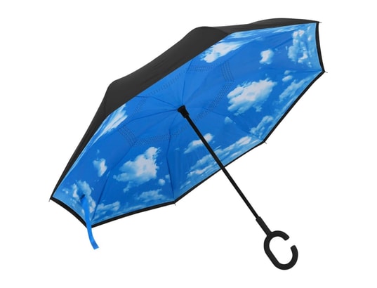 VIDAXL - Porte parapluie Parapluie à poignée en c noir 108 cm