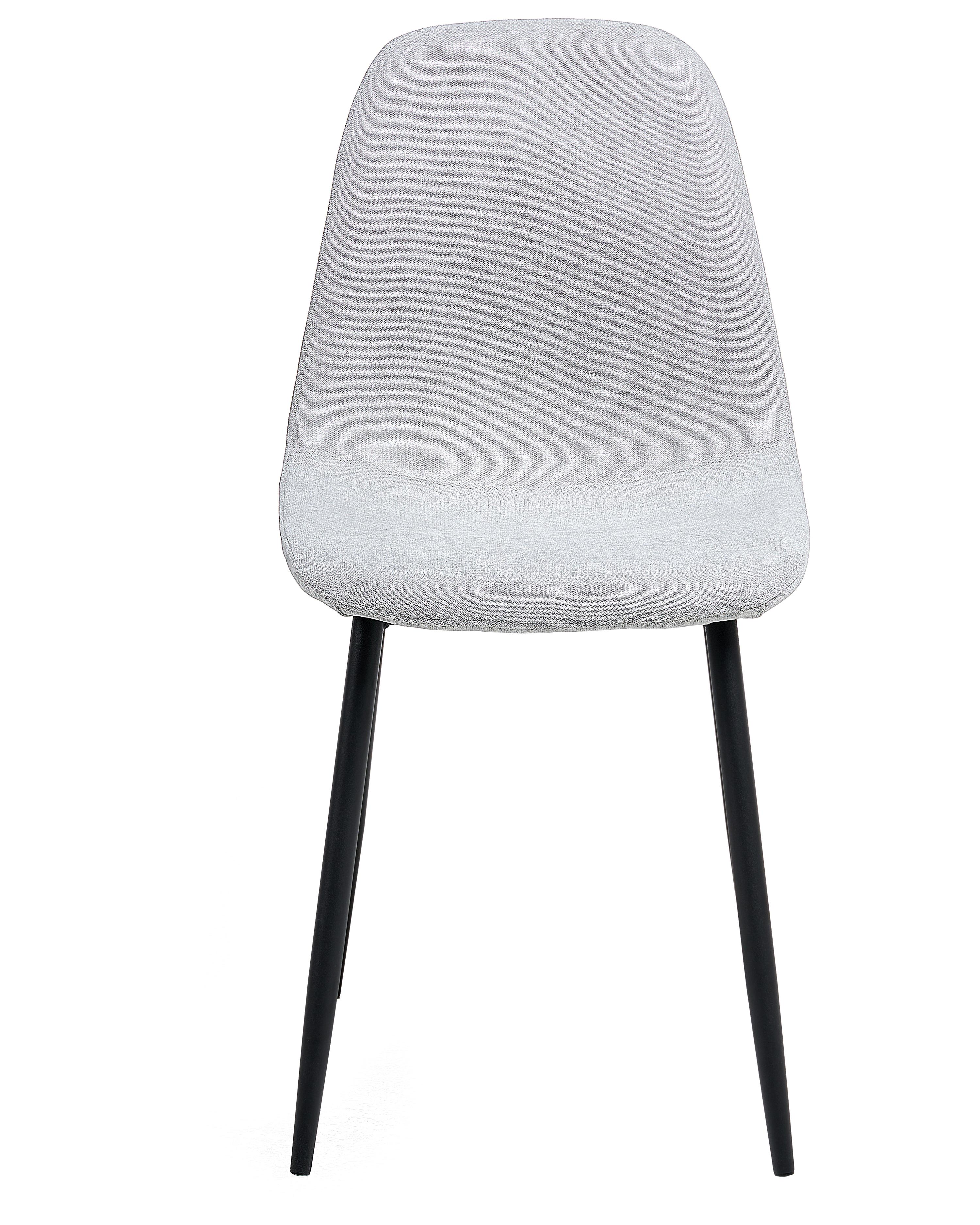 Set van 4 eetkamerstoelen CRANDALL Stof Lichtgrijs