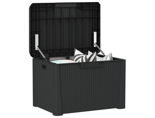 VIDAXL - Coffre Boîte de rangement jardin coussin de siège anthracite 125 l...