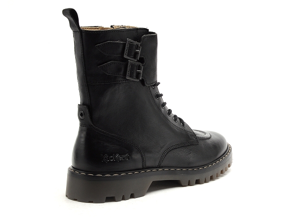 Kickers boots bottine plates femme deckranger noir