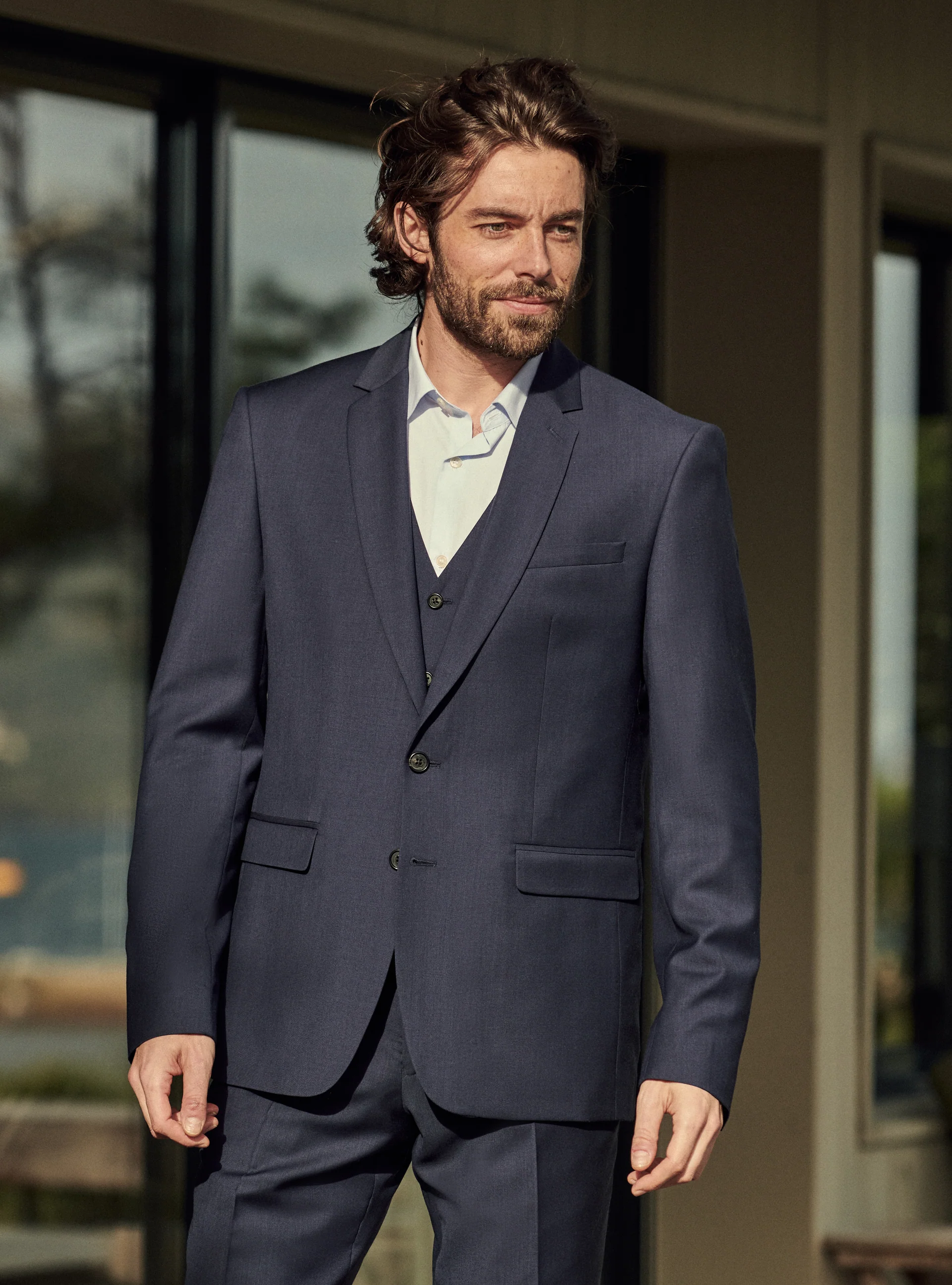 Veste de Costume en laine Gekko Navy
