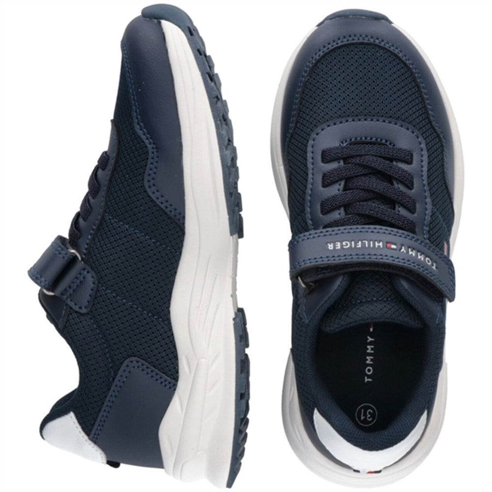 Køb Tommy Hilfiger Low Cut Lace-up Velcro Sneaker Blue