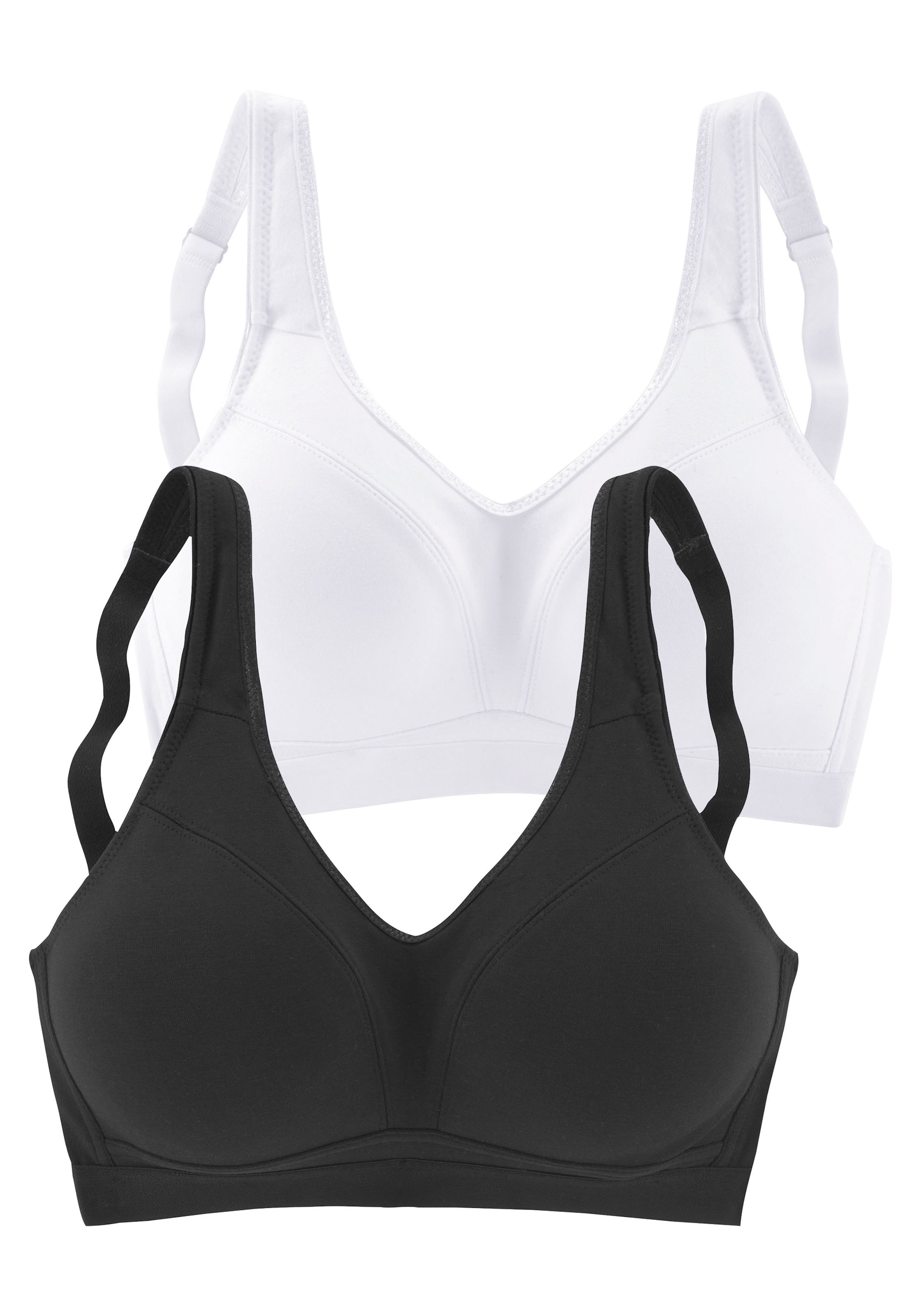 petite fleur Soft-BH, 2 Stücker Packung, ohne Bügel, in abdeckender Schnittform