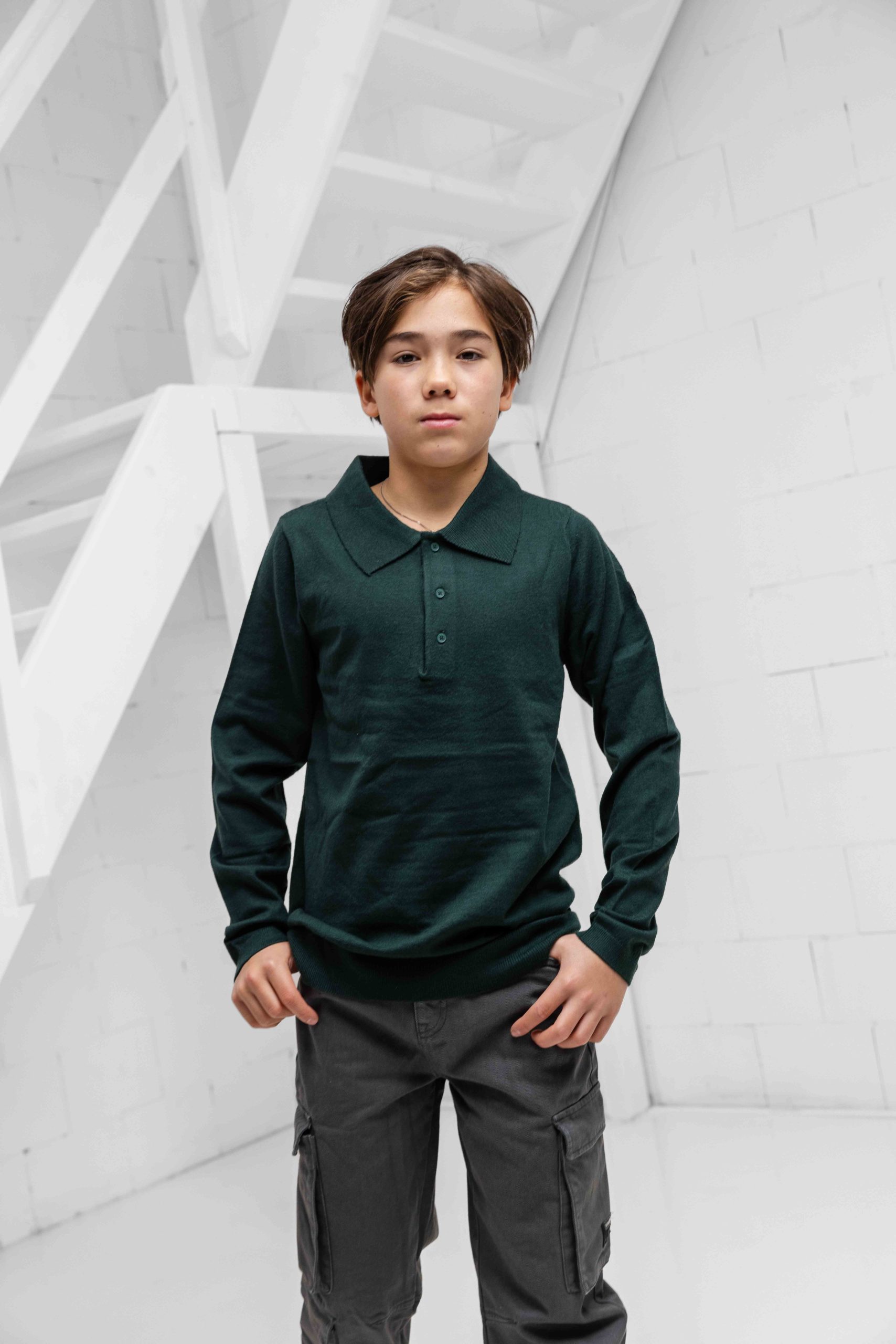 Vingino Per Polo Kids Donkergroen