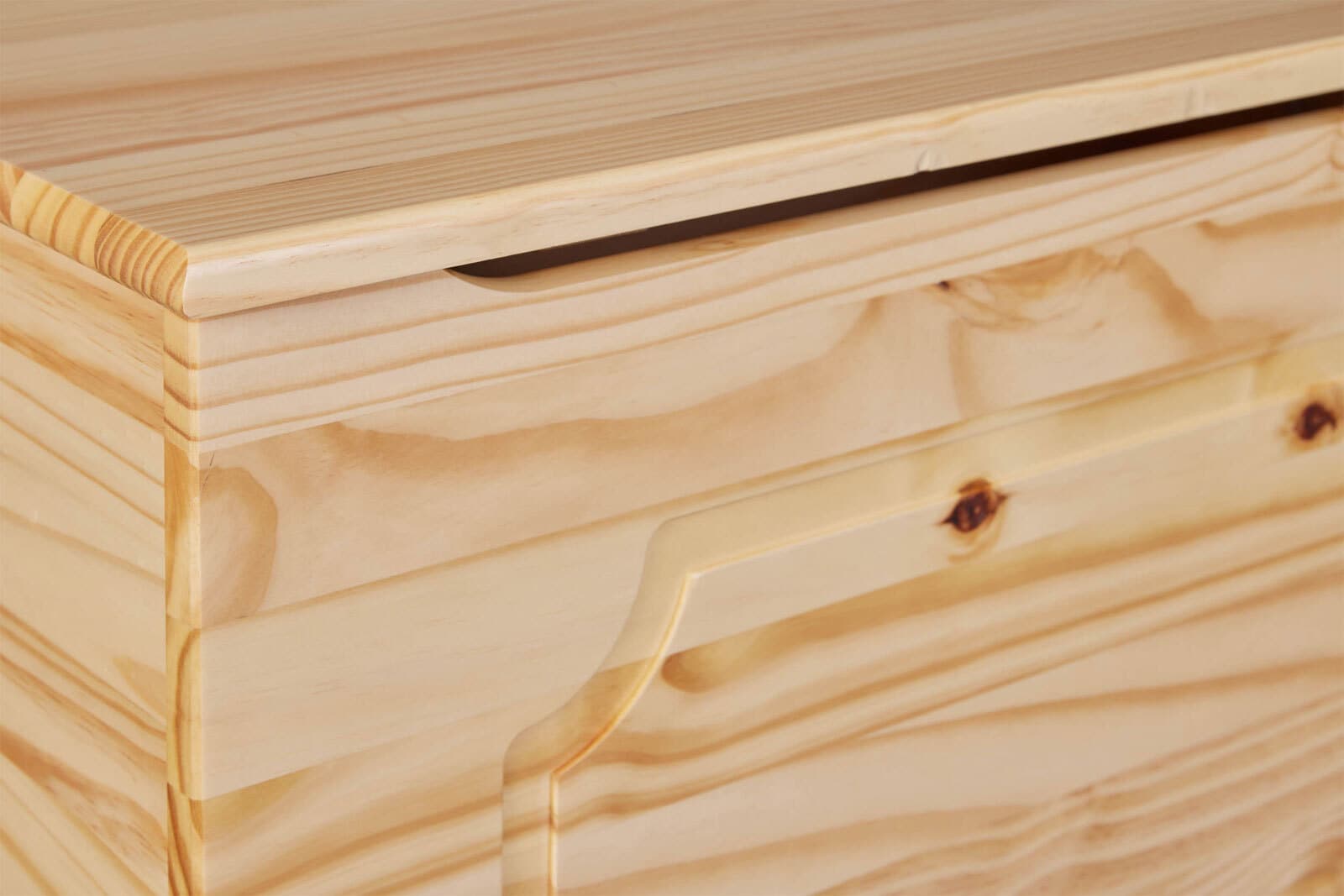Truhe JONAH 89 x 53 cm Massivholz natur