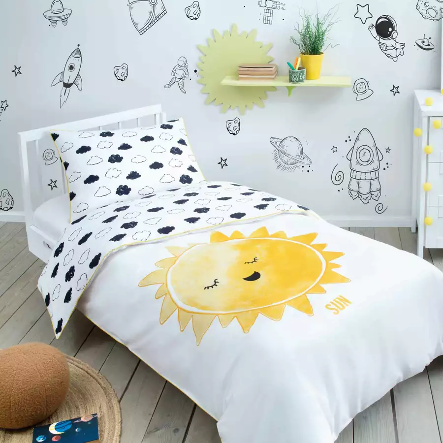 hibboux® Bettwäsche-Set Cosmic-Sun Multicolor