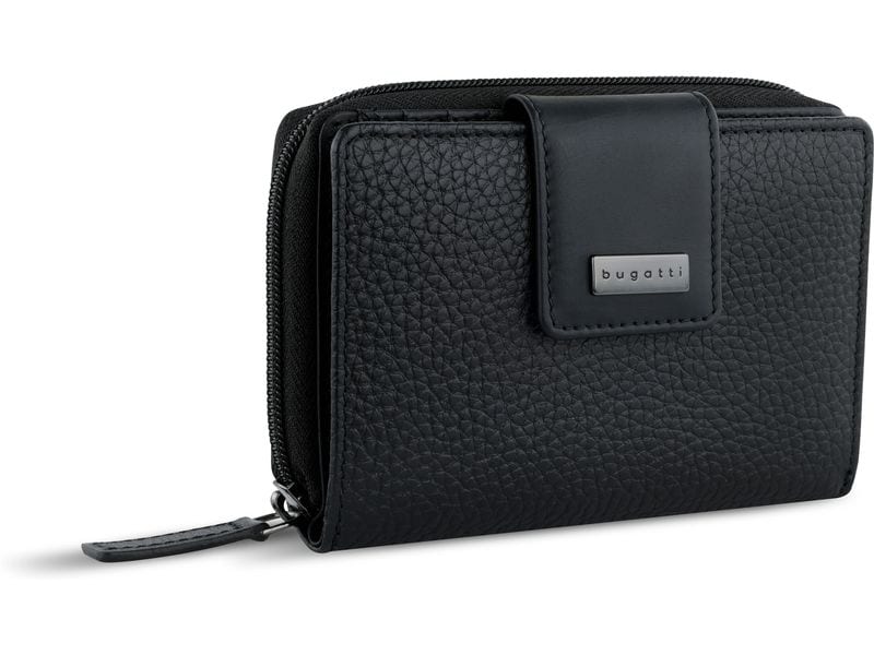 Bugatti Portemonnaie Sina 13.5 cm, Schwarz Damenbörse