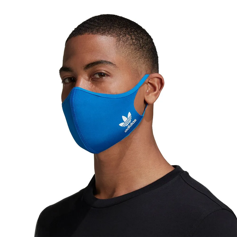 Máscara de proteção facial adidas Originals, pacote com 3 unidades.