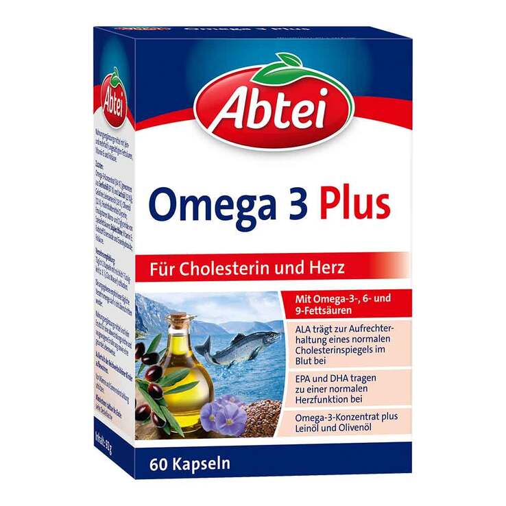 Abtei Omega-3 Plus Kapseln , 60 St