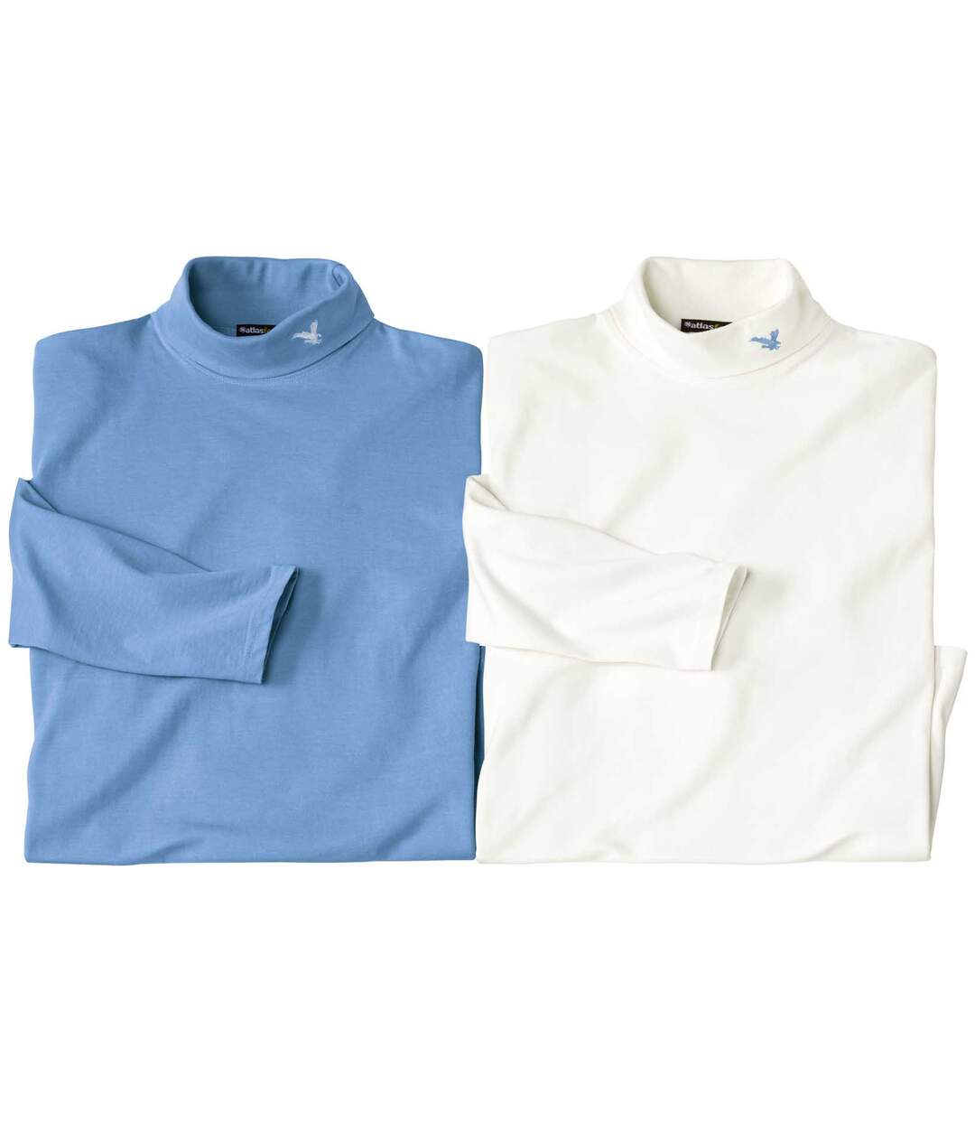 Lot de 2 Sous-Pulls Col Roulé Unis