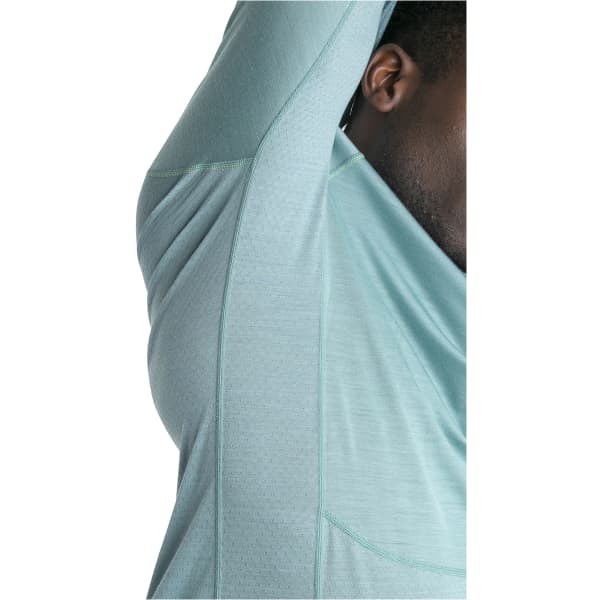 T-shirt randonnée ICEBREAKER M MERINO 125 ZONEKNIT LS HALF ZIP CLOUD RAY/HYPER/CB