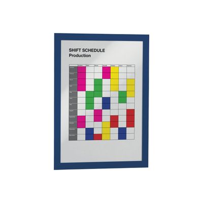 Durable Duraframe Magnetic - 5 Cadres d'affichage magnétiques - A4 - bleu - pour surfaces métalliques