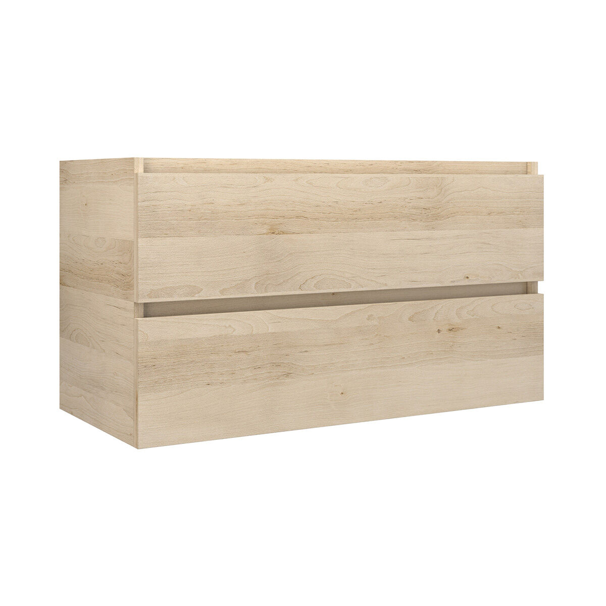 Fontana Terrazzo badmeubel 100cm beach eiken met rechthoekige waskom en toppaneel
