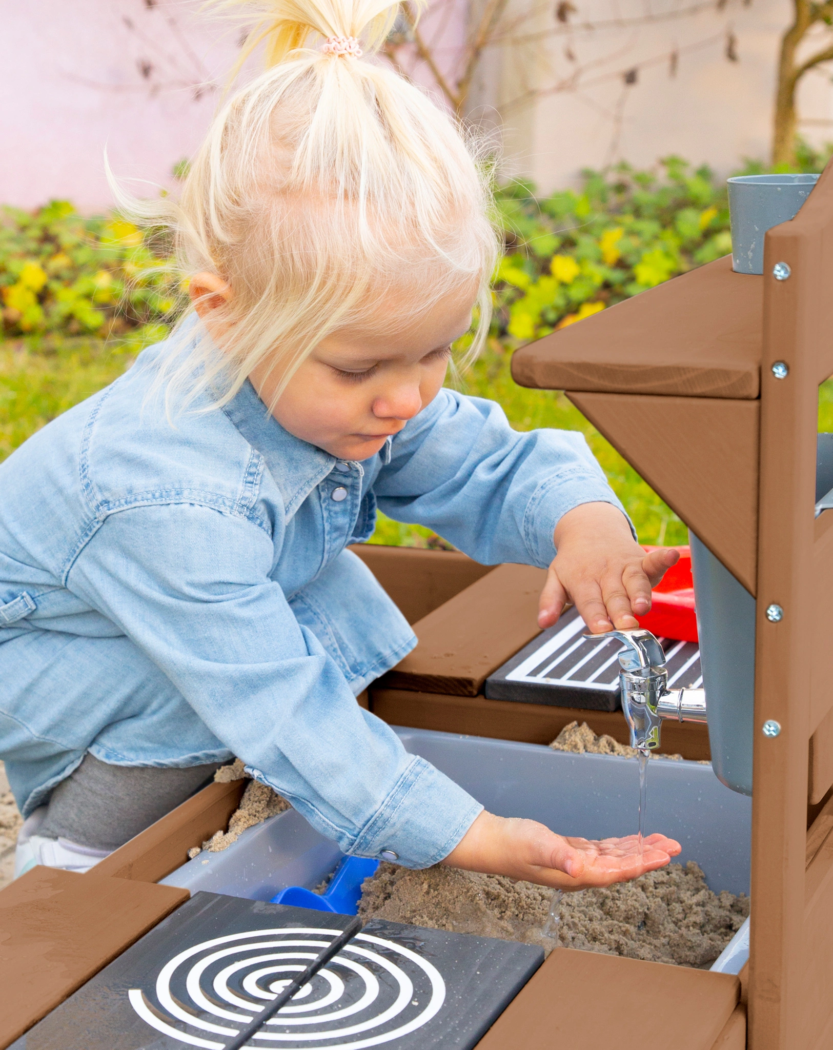 Kinder Matschküche zum Hängen I (Farbe: teak)