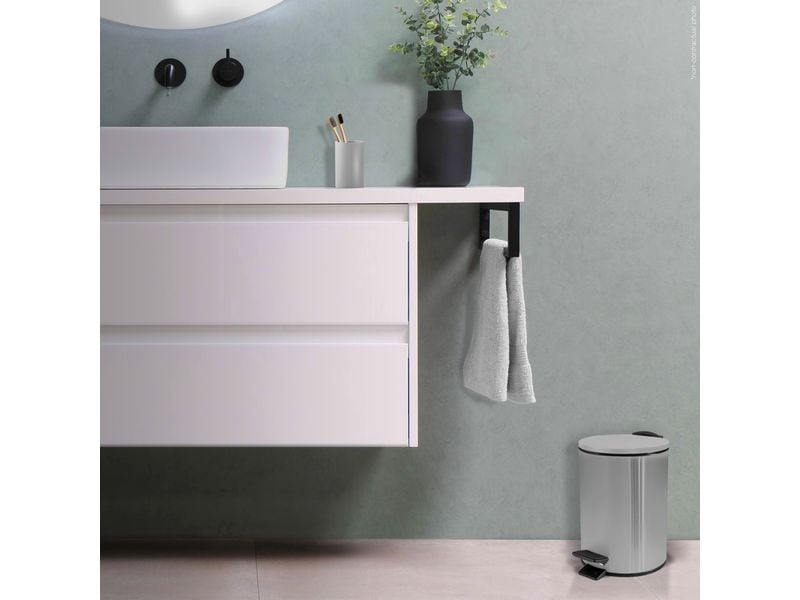 spirella Treteimer Adelar 3 l, Silber Treteimer aus Stahl mit herausnehmbarem Eimer