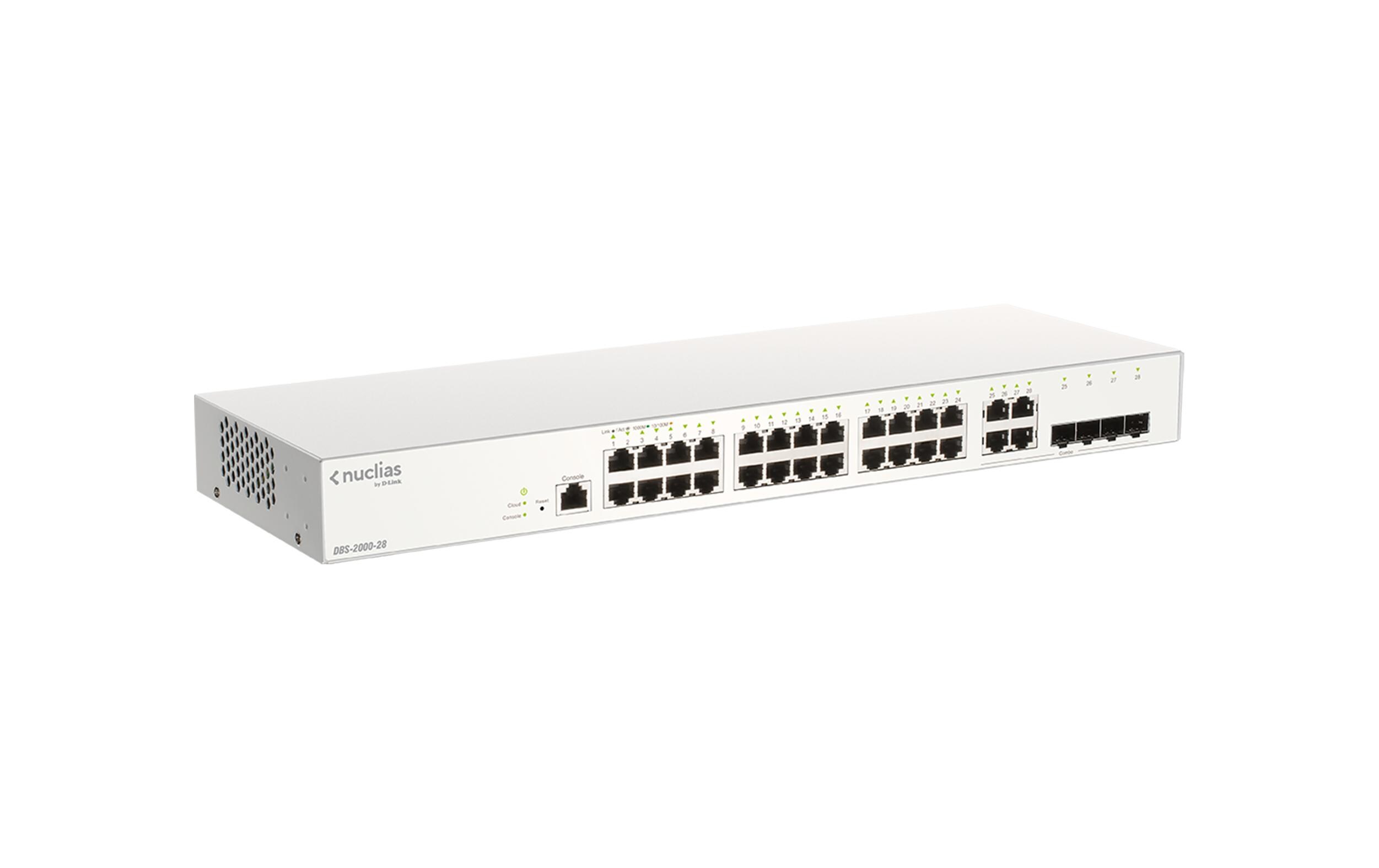 Switch DBS-2000-28/E 28 Port<br>Nuclias Cloud-Managed Switches – DBS-2000 Serie