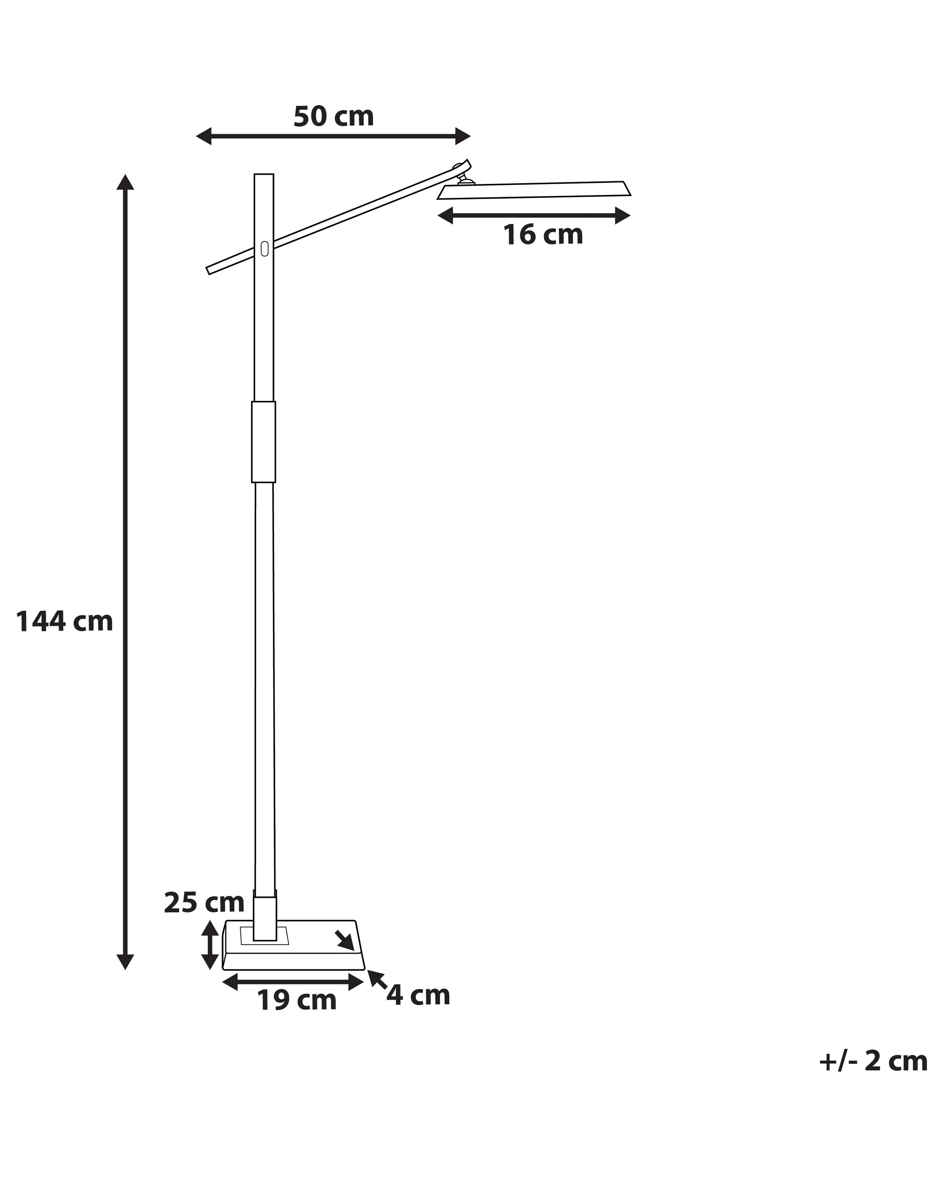 LED staande lamp AQUARIUS met dimmer Metaal Zilver