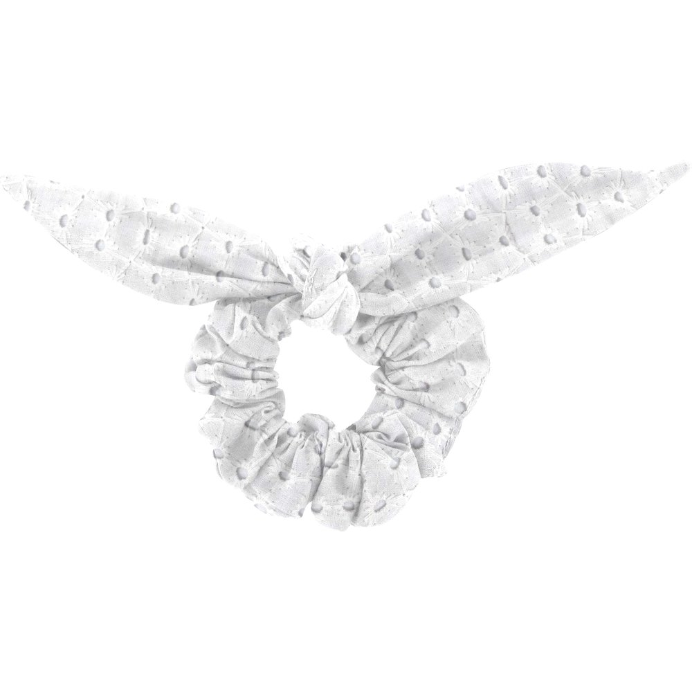 Chouchou Nœud Broderie Anglaise