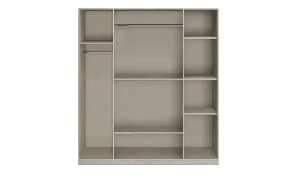 Kleiderschrank Landsberg 181 cm Weiß, Grau