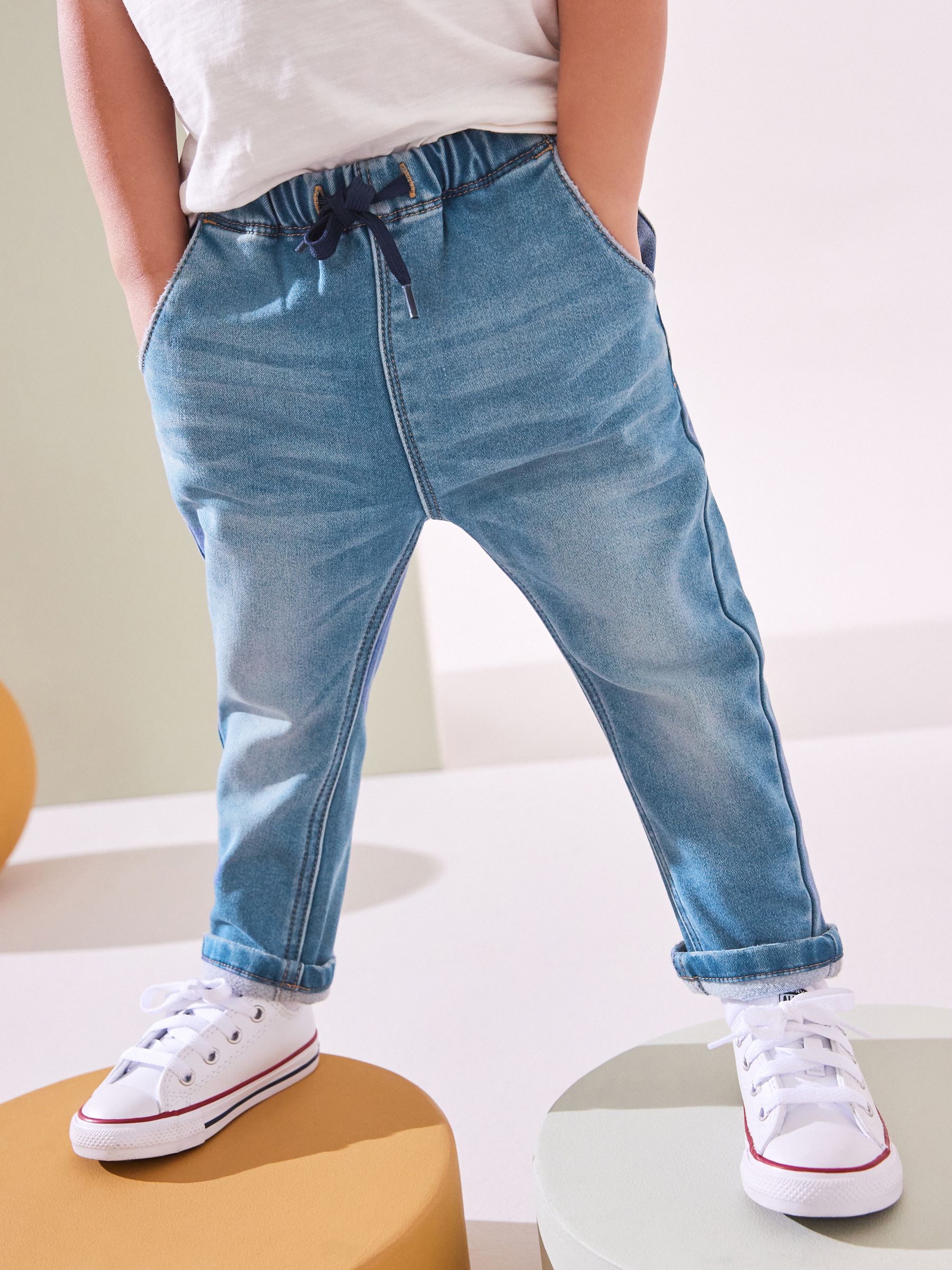Denim met medium wassing - Superzachte jeans met stretch en elastische taille (3 mnd-7 jr)