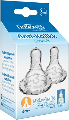 Dr Brown's Option+ Smal Hals Tut 6m+
