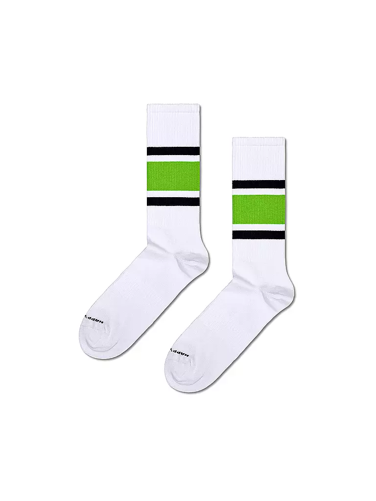 HAPPY SOCKS Herren Socken SIMPLE STRIPE 41-46 white weiss