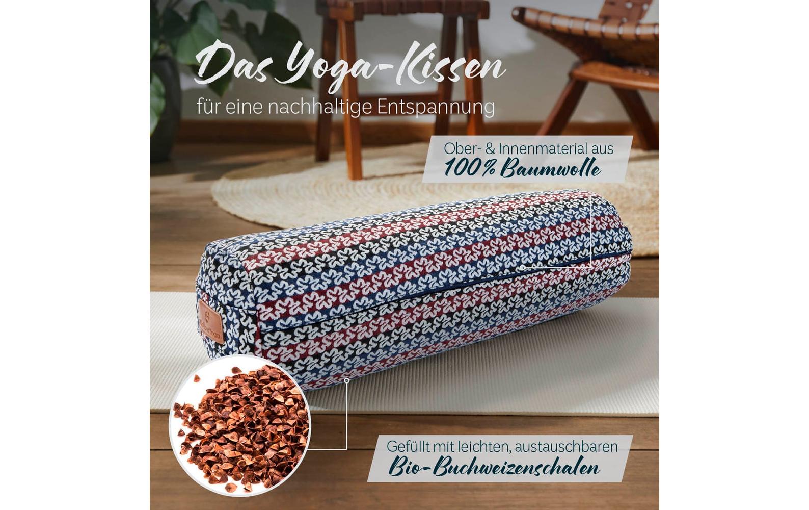Yoga-Bolster Tarik Buchweizen, MehrfarbigYogarolle