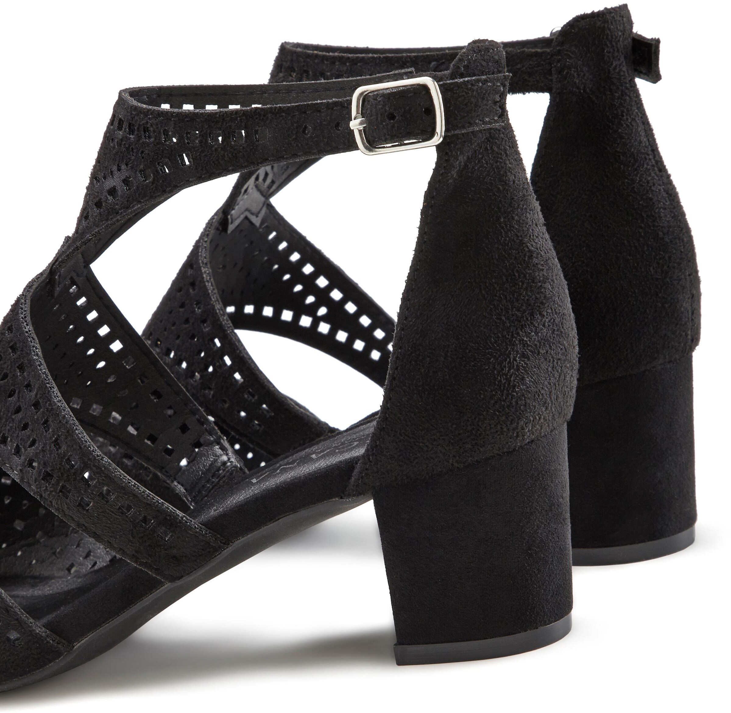 LASCANA Riemchensandalette in schwarz